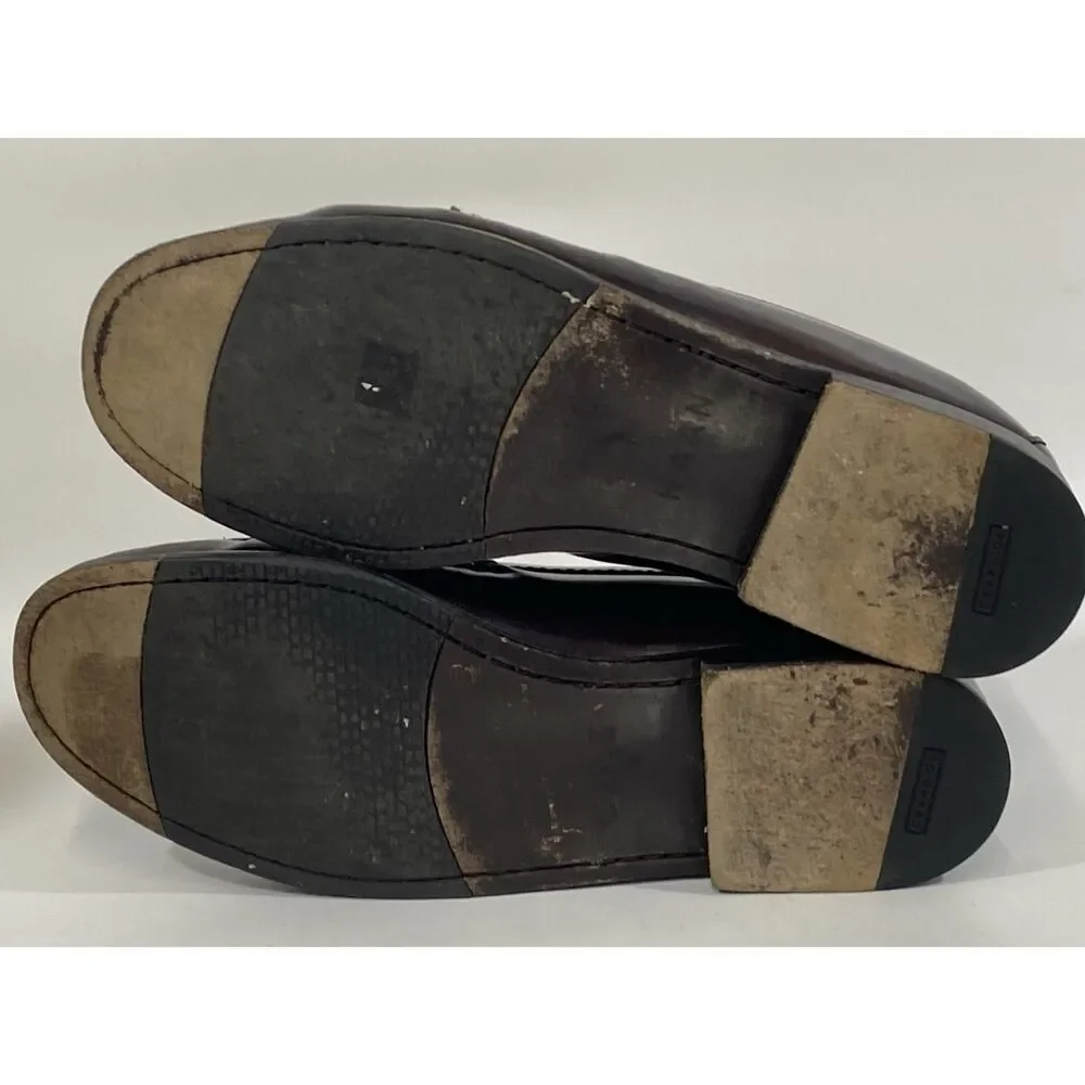 Vintage Cole Haan Pennyloafers Chestnut Brown‎ Leather 90s Preppy 10.5